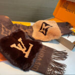 COLD REYKJAVIK SCARF 190 CM IN CHOCOLATE BROWN CASHMERE 394493 - 图片 7