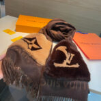 COLD REYKJAVIK SCARF 190 CM IN CHOCOLATE BROWN CASHMERE 394493 - 图片 2