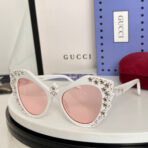 CRYSTAL STUDDED CAT-EYE FRAME SUNGLASSES GG1095S IN ACETATE - 图片 8