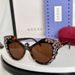 CRYSTAL STUDDED CAT-EYE FRAME SUNGLASSES GG1095S IN ACETATE - 图片 10