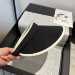 VISOR HAT MODEL 650338 IN BLACK SLUB FABRIC - 图片 7