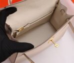 HERM Kelly 25 Cream Togo Leather Gold Hardware - 图片 8