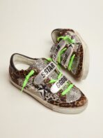 Old School sneakers with leopard-print pony skin and snake-print leather upper - 图片 2