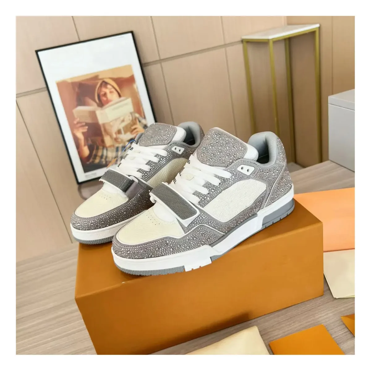 Factory Wholesale High Quality Designer Fashion Men's Women's Sneakers Casual Luxury Running Sport Walking Style Shoes for Men - 图片 4
