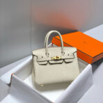 HM BIRKIN 20CM BAG MILKY WHITE TOGO LEATHER GOLD HARDWARE - 图片 2