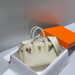 HM BIRKIN 20CM BAG MILKY WHITE TOGO LEATHER GOLD HARDWARE - 图片 4