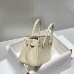 HM BIRKIN 20CM BAG MILKY WHITE TOGO LEATHER GOLD HARDWARE - 图片 5