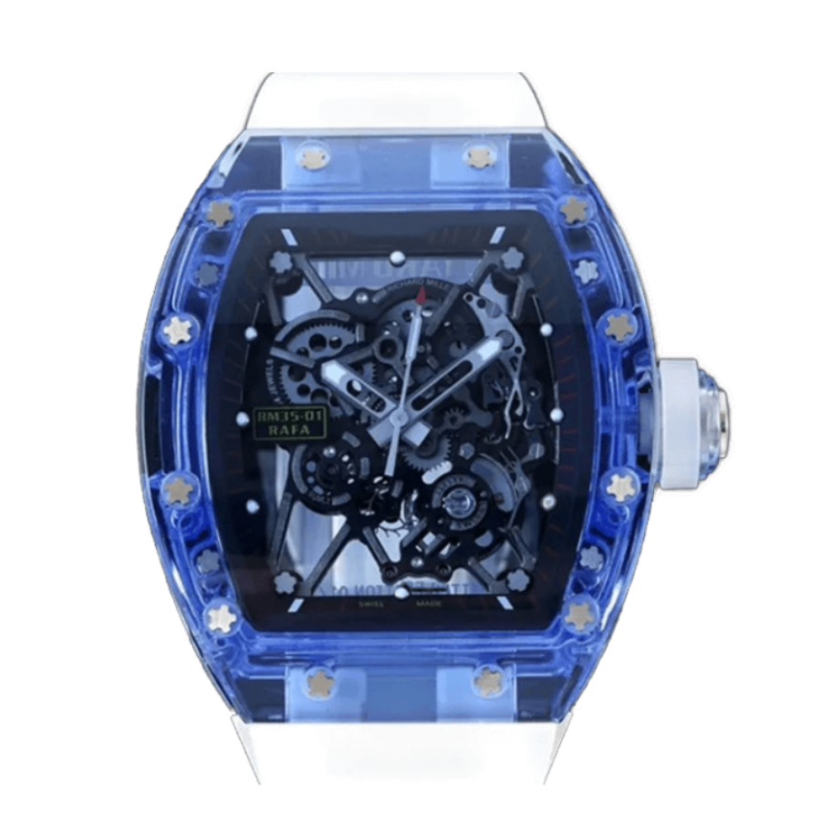 Richard-Mille-35-01-Blue-White-Rubber-Bracelet-Replica-2.webp Richard Mille 35-01 Blue White Rubber Bracelet Replica - 图片 1