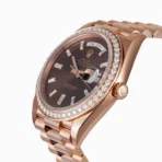 Rolex Day-Date 228345RBR Chocolate Dial Diamond Bezel Replica - 图片 3