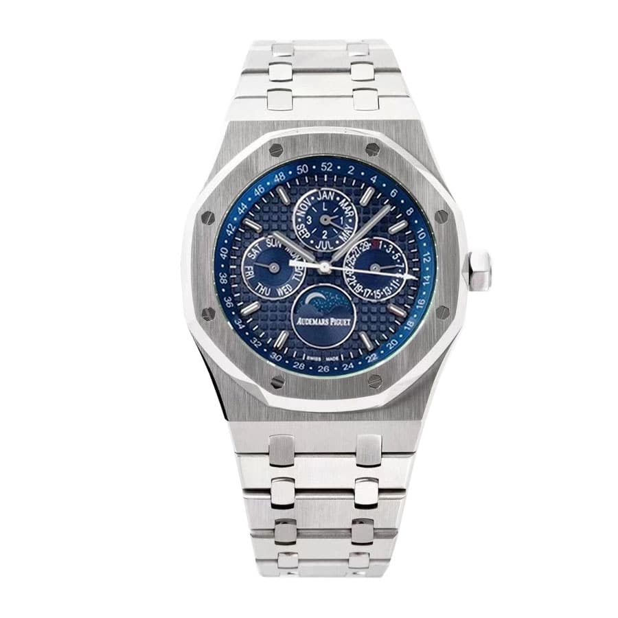 audemars-piguet-royal-oak-offshore-chronograph-blue-dial-26574st-oo-26606st-05-multifunctional-series.jpg AP Watch Silver Replica - 图片 1