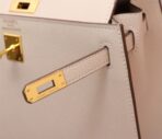 HERM Kelly 25 Cream Togo Leather Gold Hardware - 图片 5