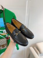 GG LOAFERS MULES BLACK BROWN SOLE - 图片 3