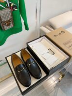 GG LOAFERS MULES BLACK BROWN SOLE - 图片 2
