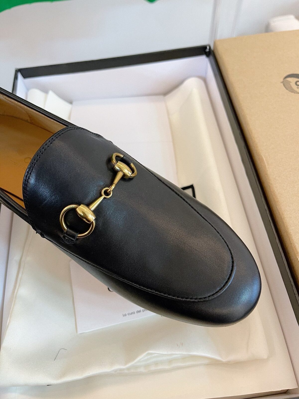 GG LOAFERS MULES BLACK BROWN SOLE - 图片 8