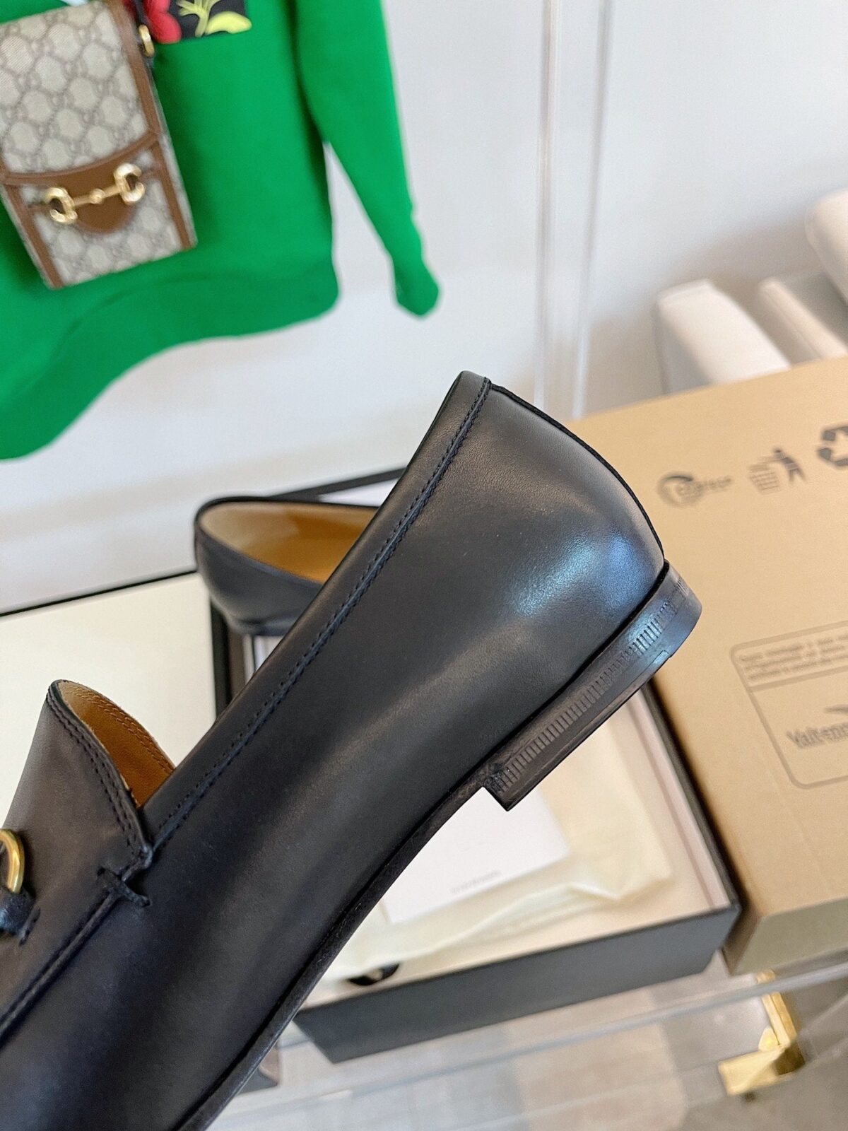 GG LOAFERS MULES BLACK BROWN SOLE - 图片 7