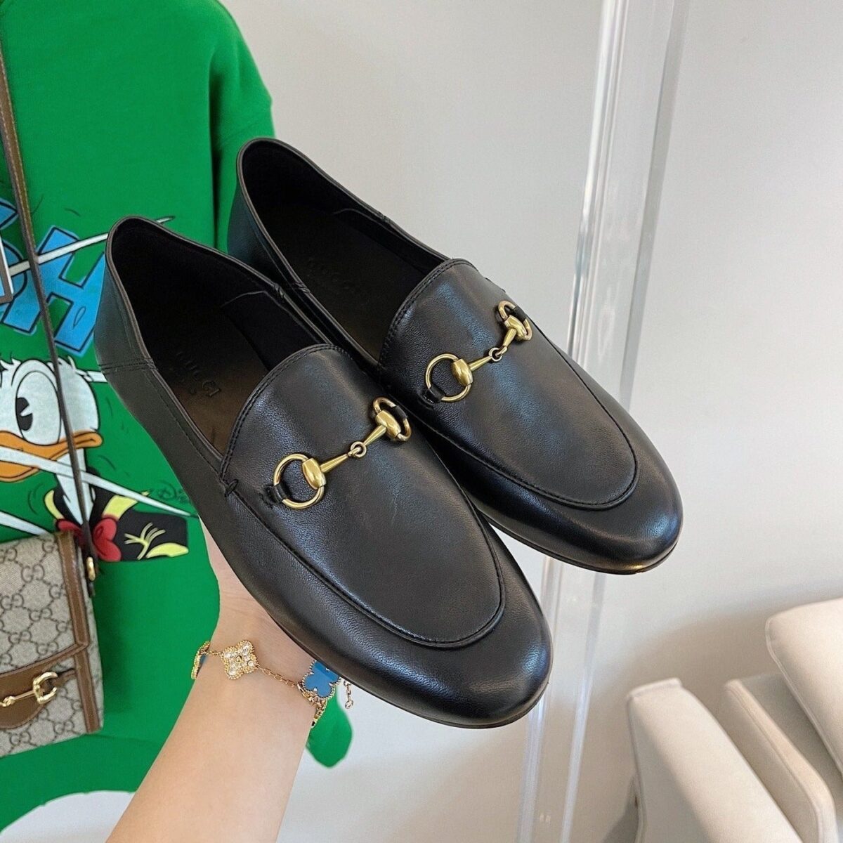 GG LOAFERS MULES BLACK - 图片 1