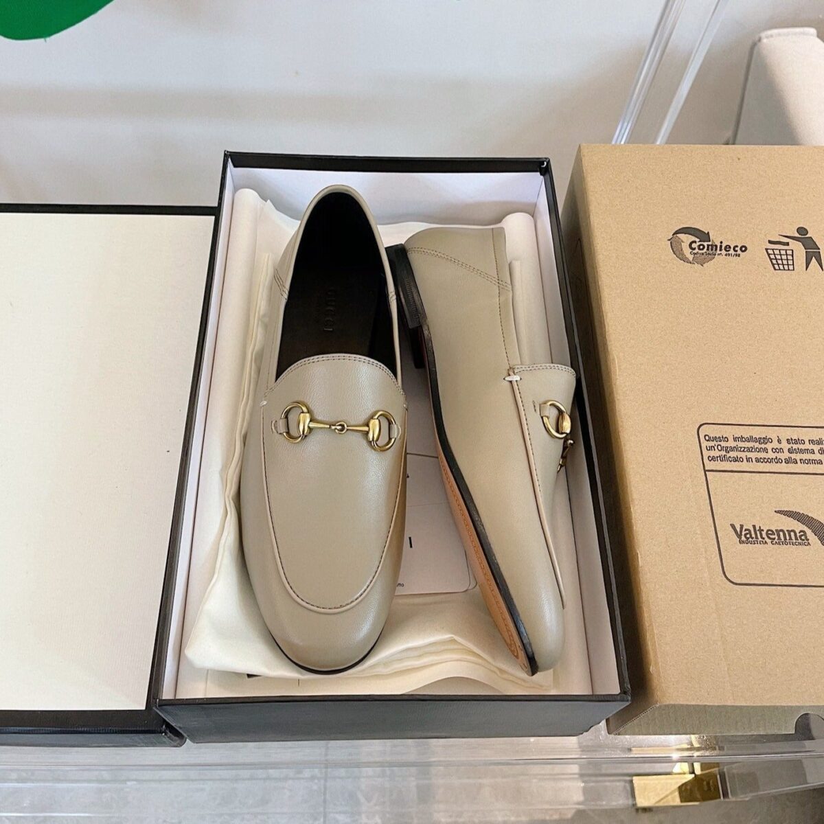 GG LOAFERS MULES BEIGE - 图片 1
