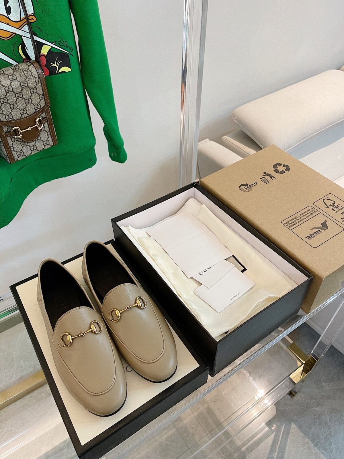 GG LOAFERS MULES BEIGE - 图片 2