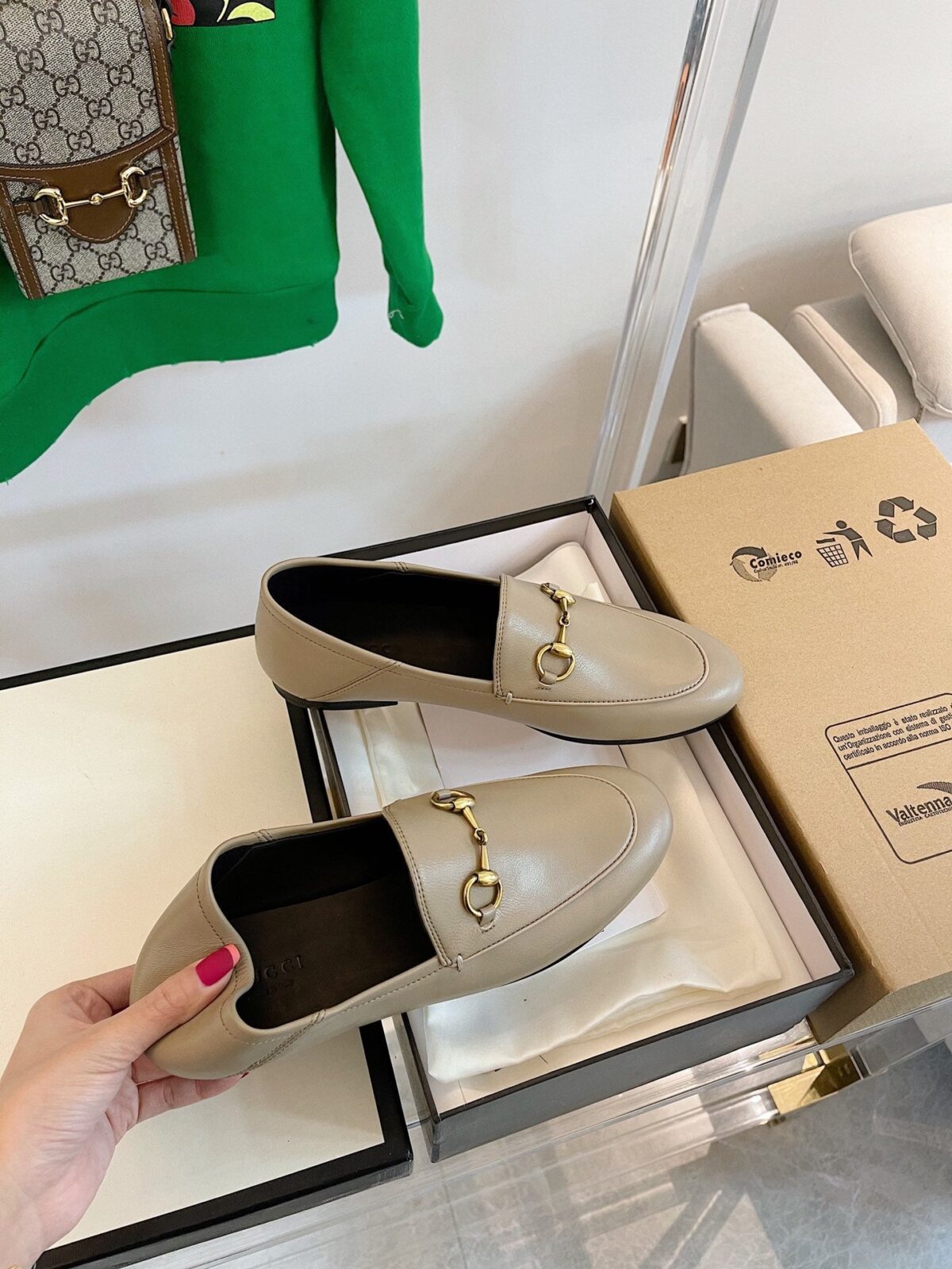 GG LOAFERS MULES BEIGE - 图片 5