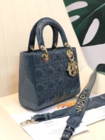 ABCDior Calf Patent Leather Rattan Lattice Tote Size 20 x 16.5 x 8cm - 图片 7