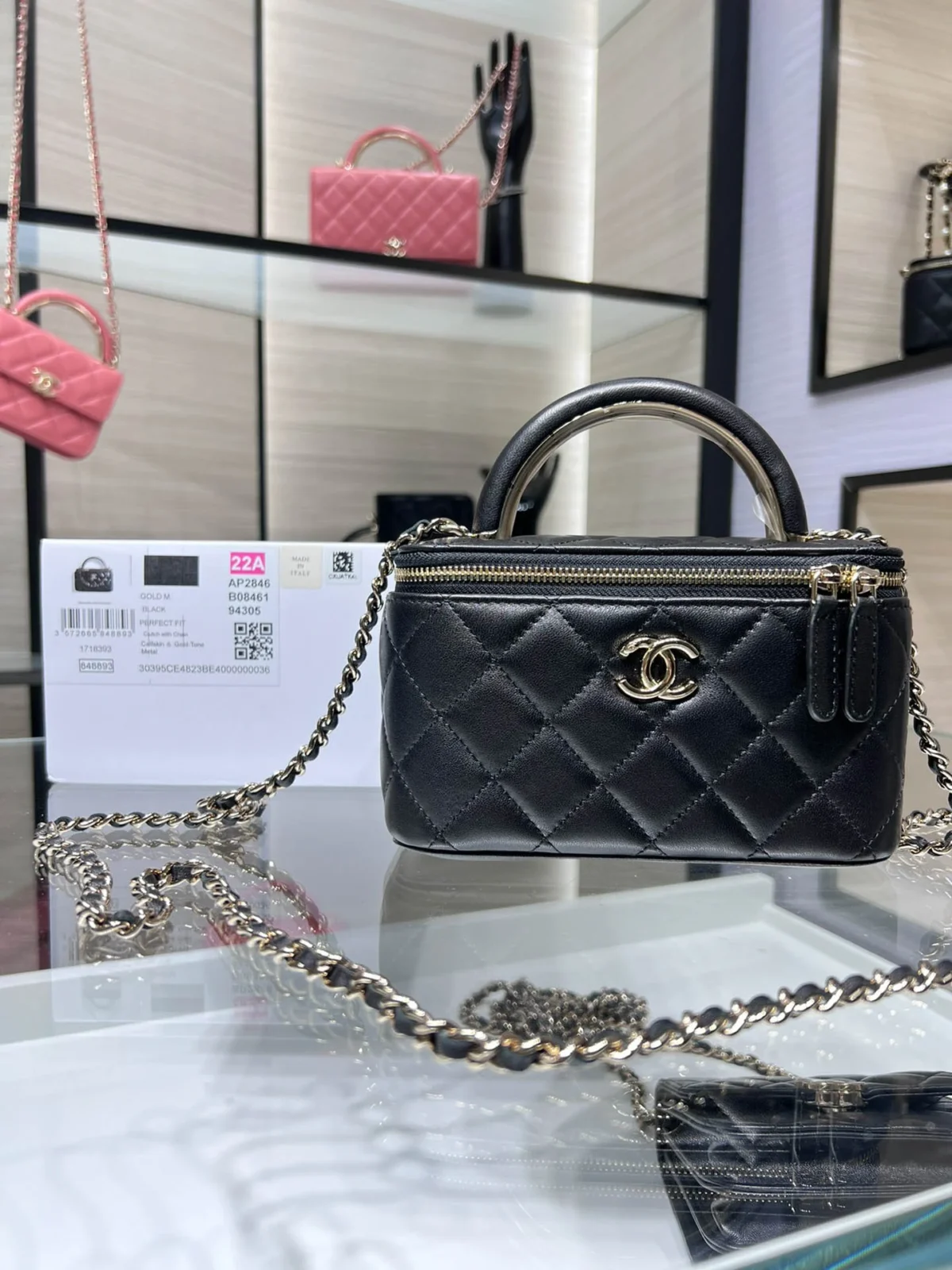 22A new rectangular box sheepskin series, portable diagonal bag, AP2846Y9700 - 图片 1