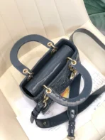 ABCDior Calf Patent Leather Rattan Lattice Tote Size 20 x 16.5 x 8cm - 图片 5