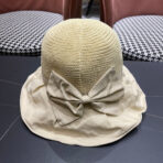 WIDE BRIM HAT MODEL 651948 IN BEIGE MESH FABRIC - 图片 2