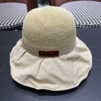 WIDE BRIM HAT MODEL 651948 IN BEIGE MESH FABRIC - 图片 6