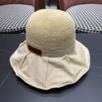 WIDE BRIM HAT MODEL 651948 IN BEIGE MESH FABRIC - 图片 3