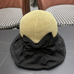 WIDE BRIM HAT MODEL 651949 IN BLACK MESH FABRIC - 图片 2