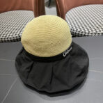 WIDE BRIM HAT MODEL 651949 IN BLACK MESH FABRIC - 图片 3