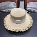 WIDE BRIM HAT MODEL 651884 IN BEIGE WOVEN STRAW - 图片 5