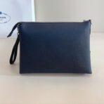CLUTCH 29 IN NAVY BLUE GRAINED CALFSKIN TRIANGLE LOGO - 图片 7