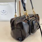 DANGLE TOP HANDLE BAG 30 IN BLACK PATENT CALFSKIN - 图片 2