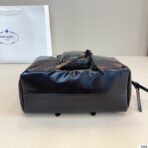 DANGLE TOP HANDLE BAG 30 IN BLACK PATENT CALFSKIN - 图片 5