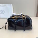 DANGLE TOP HANDLE BAG 30 IN BLACK PATENT CALFSKIN - 图片 6