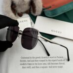 LOW NOSEBRIDGE FIT RECTANGULAR SUNGLASSES G0203 IN METAL