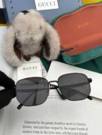 LOW NOSEBRIDGE FIT RECTANGULAR SUNGLASSES G0203 IN METAL - 图片 5