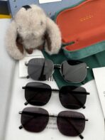 LOW NOSEBRIDGE FIT RECTANGULAR SUNGLASSES G0203 IN METAL - 图片 7