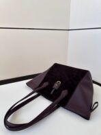 ORIGAMI MEDIUM 27 IN WINE RED LAMBSKIN AND SUEDE - 图片 4