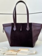 ORIGAMI MEDIUM 27 IN WINE RED LAMBSKIN AND SUEDE - 图片 8