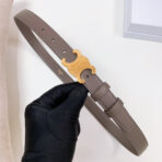 CL MEDIUM 25 MM TRIOMPHE BELT IN CHOCOLATE BROWN LEATHER GOLD HARDWARE - 图片 3