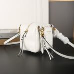 DANGLE TOP HANDLE MINI BAG 15 IN WHITE SHINY CALFSKIN - 图片 3