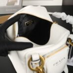 DANGLE TOP HANDLE MINI BAG 15 IN WHITE SHINY CALFSKIN - 图片 7