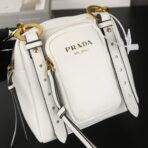 DANGLE TOP HANDLE MINI BAG 15 IN WHITE SHINY CALFSKIN - 图片 9