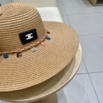 WIDE BRIM HAT MODEL 652183 IN NATURAL WOVEN STRAW - 图片 4