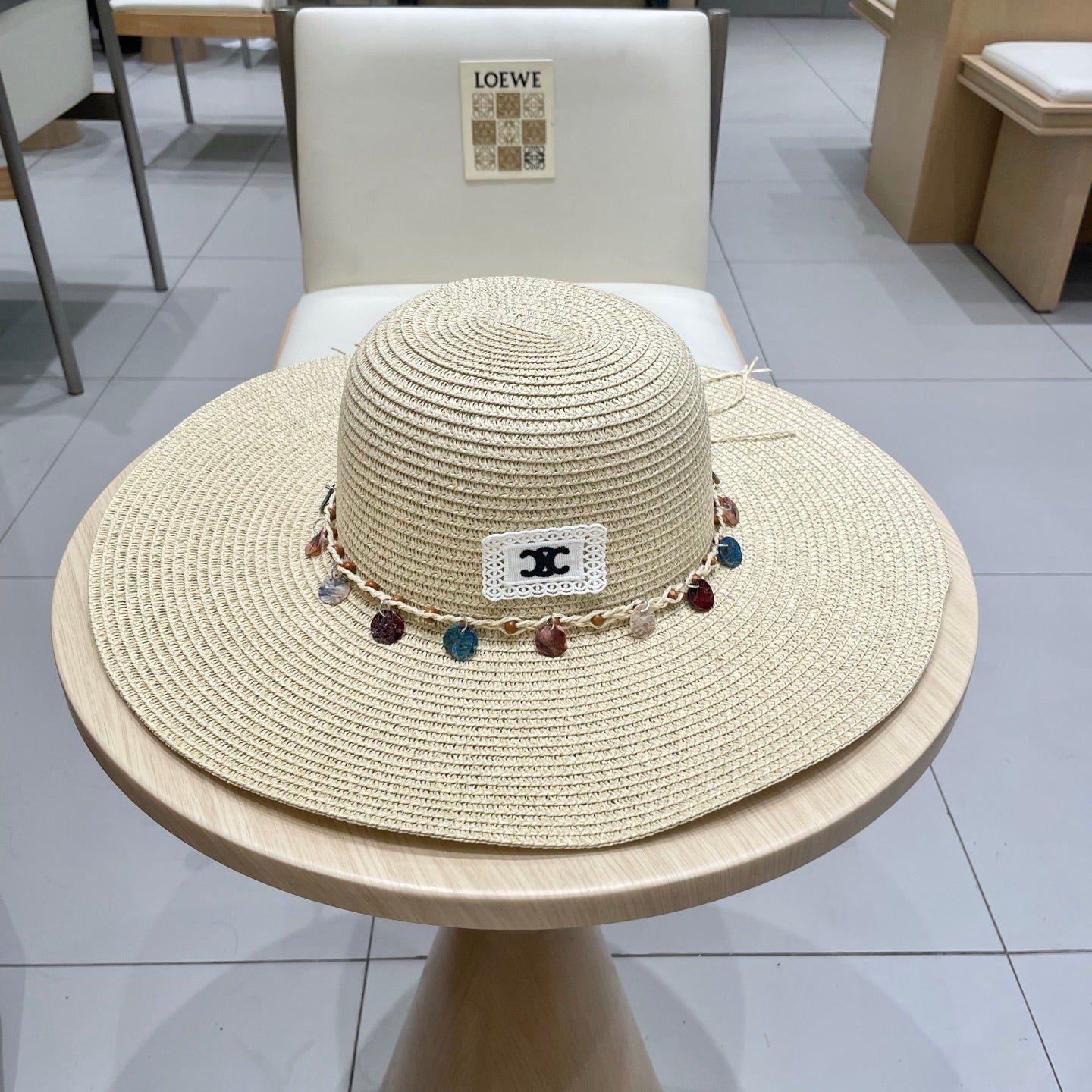 img_2dcc5b2b_20250425_i1745596442515_2137_0_0_jpg.jpg WIDE BRIM HAT MODEL 652185 IN BEIGE WOVEN STRAW - 图片 1