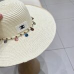 WIDE BRIM HAT MODEL 652186 IN WHITE WOVEN STRAW - 图片 6
