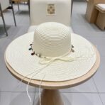 WIDE BRIM HAT MODEL 652186 IN WHITE WOVEN STRAW - 图片 3