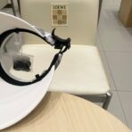 VISOR HAT MODEL 652204 IN GREY AND WHITE FABRIC - 图片 5